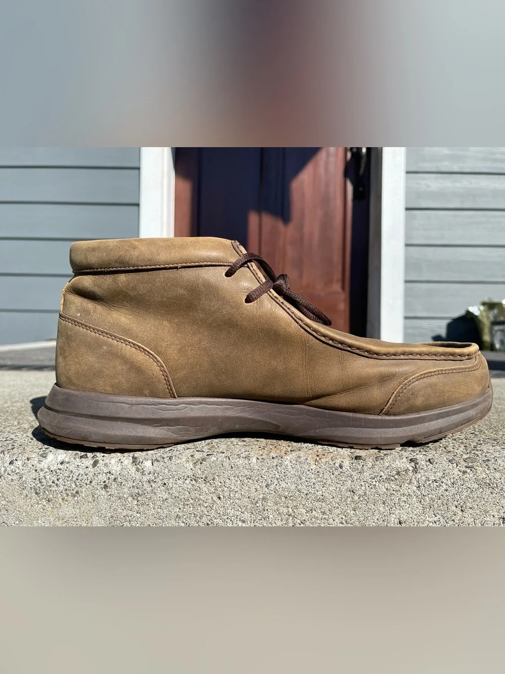 Ariat 10021723 Mens 12D Brown Leather Moc Toe Chukka Boots Casual Shoes